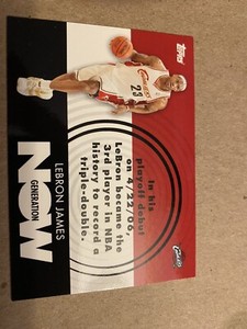 LeBron James 2007 Topps Generation Now #GN1 Cleveland Cavaliers