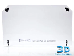 Fronttür für CTC und Flashforge 3D-Drucker transparent Gravur HOT SURFACE DO... - Bild 1 von 6