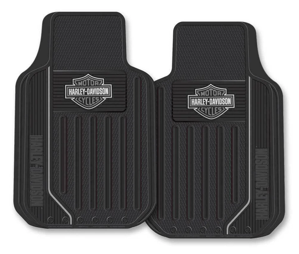 Harley-Davidson Floor Mats, Elite Series Bar & Shield Logo, Non-Carpeted, 1653 - Image 1 of 1