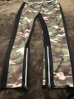 Hudson Drawstring Pants Zip At Ankle Size 2XL Green Camo Joggers — 第 1/4 张图片