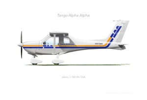 JABIRU J-160 VH-TAA TAA 1980 - A3+ Profile Print - Bild 1 von 4