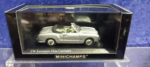 1 of 1200 Minichamps 1/43 VW Karmann Ghia Cabriolet 1957 MIB Silver 430 051035 - Picture 1 of 4