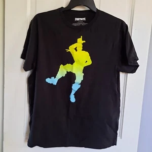 Camiseta negra Fortnite para hombre amarilla verde figura de baile talla grande - Imagen 1 de 4