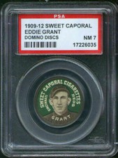 1909 PX7 Sweet Caporal Domino Discs Eddie Grant PSA 7 Cincinnati Reds