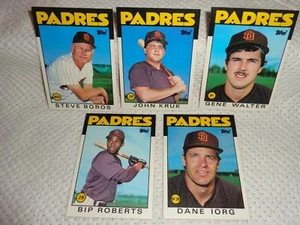 SAN DIEGO PADRES--1986 TT--SET SQUADRA--JOHN KRUK--BIP ROBERTS--PLUS--L@@K - Foto 1 di 2