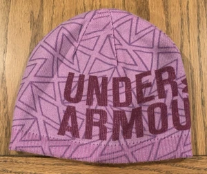 Under Armour Youth Girl's OSFA Winter Hat Beanie Youth Pink/Purple Polyester - Picture 1 of 10