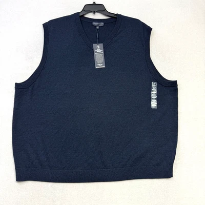 Hart Schaffner Marx Men’s Gray Sweater Vest 4XB Extra Fine Merino Wool NWT New - Image 1 of 4