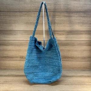 Neu mit Etikett Artisans India türkis geflochtenes Leder Schultertasche Boho künstlerisch Handarbeit - Bild 1 von 7