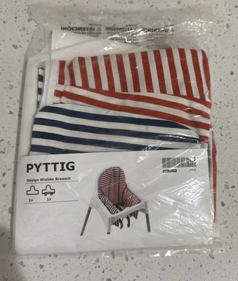 Funda Cojín Silla Alta IKEA Antilop Reversible Pyttig Rojo Blanco Azul Inflable Foto 1 de 3