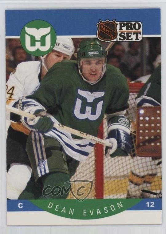 1990-91 Pro Set Dean Evason (Bloody Jersey Crest) #103 - Image 1 of 2