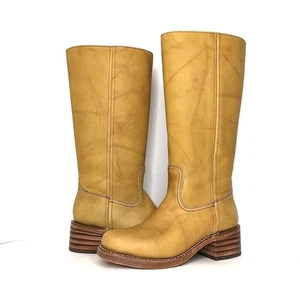 NEW Frye 14L Campus Banana Yellow Tall Riding Boots 6.5 - Picture 1 of 8