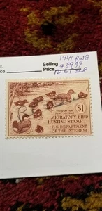 USA 1941 $1 Duck Migratory Bird Hunting Stamp Scott#RW8 Rare Find IDbt301. - Picture 1 of 3