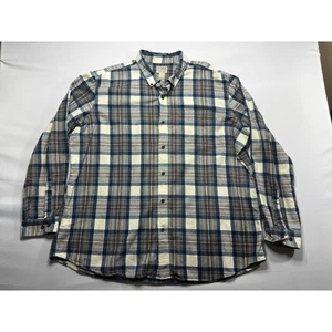 L.L. Bean Men's Long Sleeve Slightly Fitted Plaid Flannel Button Up Shirt - 3XL - Picture 1 of 3