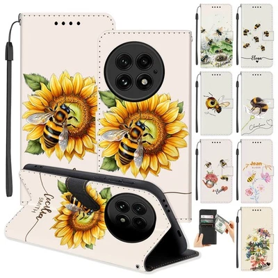 Bees Pattern Phone Case For OnePlus 13T 12 11 Nord CE5 Flip Leather Custom Cover — 第 1/4 张图片