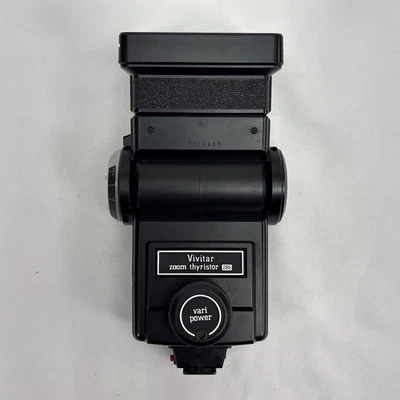 Vivitar Zoom Thyristor 285 Vari Power Shoe Mount Flash Black - Image 1 of 4