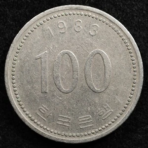 South Korea 100 Won 1983, Coin, Inv#F821 - Picture 1 of 2