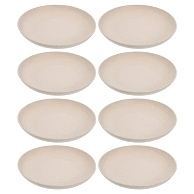  8 tiefe Essteller: Unzerbrechliches Essteller aus Weizenstroh, - Bild 1 von 4