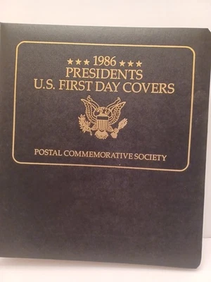 POSTAL COMMEMORATIVE SOCIETY 1986 Presitents U.S. First Day Covers FOLIO USED - Image 1 of 4