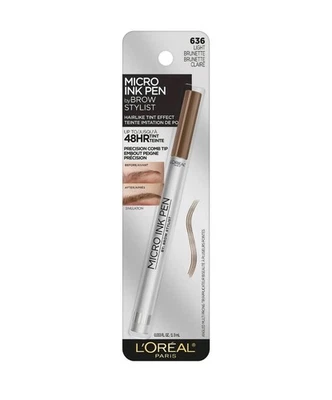 Brow Micro Ink Pen Light Brunette #636 Longwear Waterproof Tint Comb Tip - Image 1 of 3