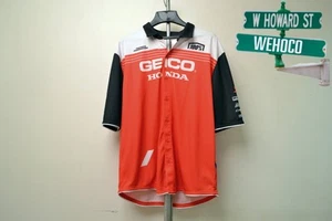 2020 Team Geico Honda Blitz Pit Shirt Men's Button Up Short-Sleeve Shirt Size XL - Picture 1 of 11