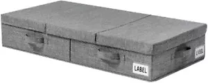 Underbed Storage 2 Pack Large Under Bed Storage Box with Lids Foldable Under Bed - Picture 1 of 3