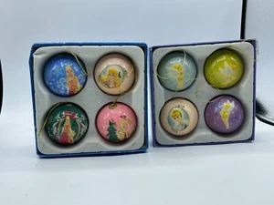 Disney Tinker Bell Fairy Round Ball And Mattel Barbie Christmas Tree Ornaments 8 - Picture 1 of 9