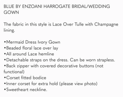 Blue By Enzoani Wedding Dress with Justain Alexander Belt - Image 1 of 4