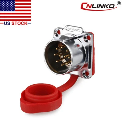CNLINKO 10 Pin Power Circular Connector Male Socket Outdoor Waterproof IP67 - Image 1 of 4