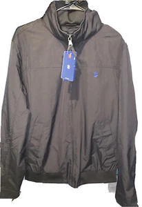 IZOD Mens Size M Blk Hydra Shield Golf Jacket full Zip & hidden Hood ~FREE SHIP - Picture 1 of 7
