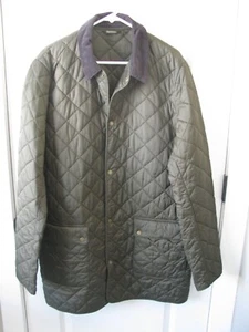 Barbour Classic Tartan Quilted Barn Coat Jacket Men's XLGreen unisex - Picture 1 of 12