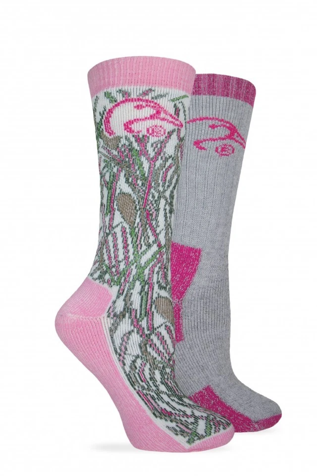 Browning Ladies Girls 2 PK Socks Hat Bracelet Medium Pink Black