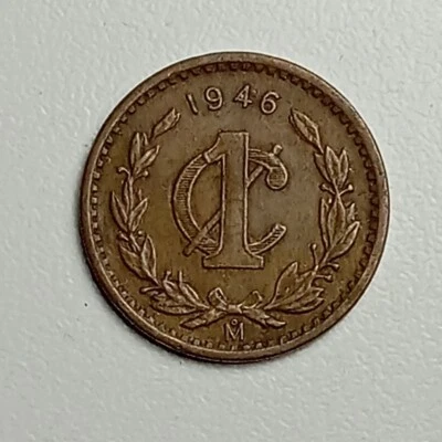 Moneda de 1 centavo México 1946 KM# 415 estado circulado [inv#058] Foto 1 de 2