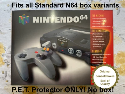 PREMIUM P.E.T. Caja protectora de plástico para consola Nintendo 64 N64 - ¡Ajuste perfecto! Foto 1 de 4