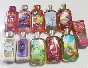 Lote de 11 geles de ducha retirados Bath & Body Works, lociones, exfoliantes varios aromas - Imagen 1 de 3