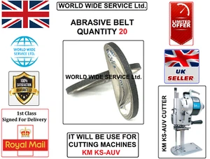 KM KS-AUV  LONG X.F ABRASSIVE BELT 20 INDUSTRIAL CUTTING MACHINE PART - Picture 1 of 3