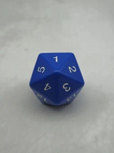 Jumbo Dungeons & Dragons d20 20 Sided Blue Die Dice Large - Picture 1 of 7