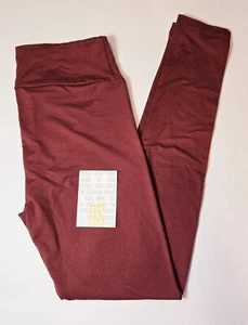 Leggings LuLaRoe OS LADRILLO/MARATE Rojo Secoya Sólido Talla Única (Talla 2-10) Nuevos con Etiquetas - Imagen 1 de 7