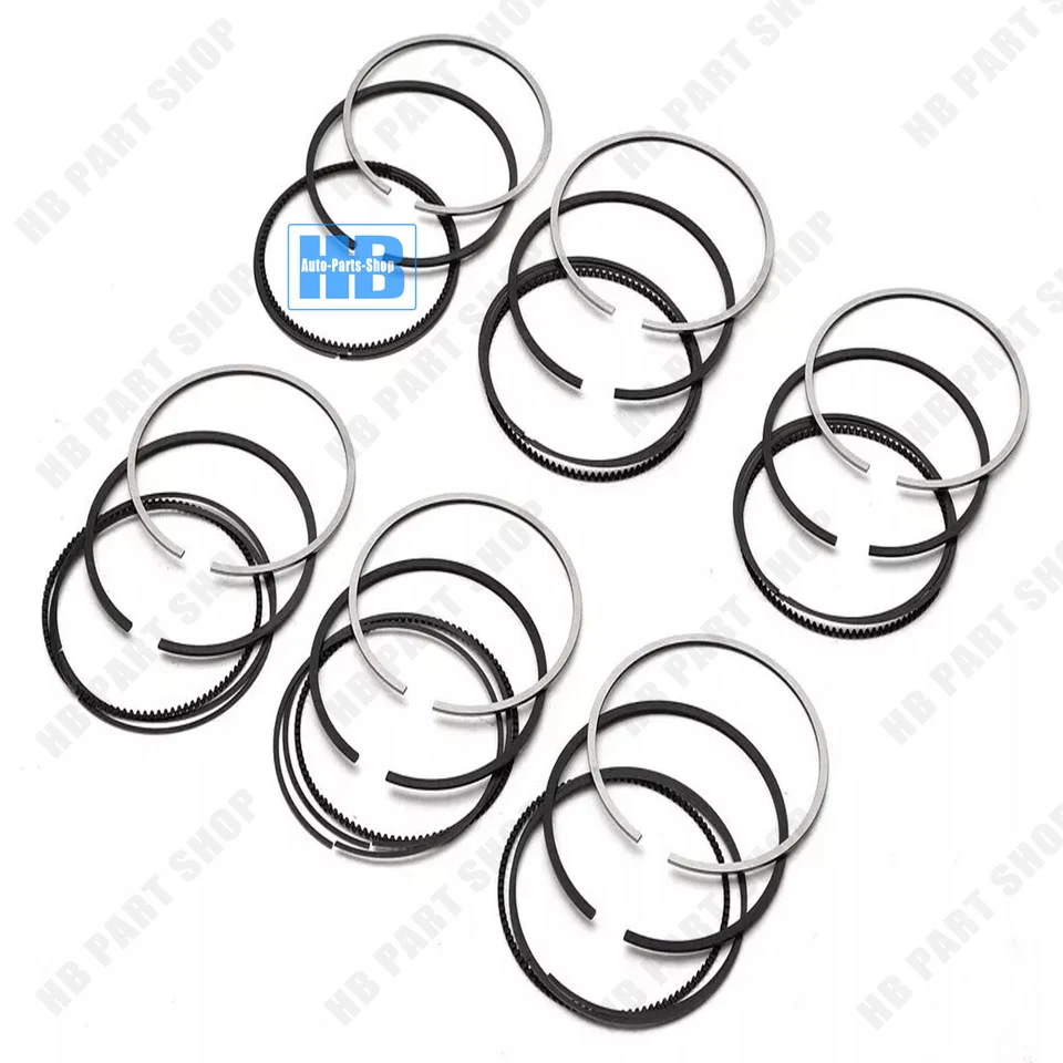 Juego de anillos de pistón de 6 cilindros para BMW 323i 528i E36 E46 E39 2,5 2,8 M52B25 M52B28 Foto 1 de 4