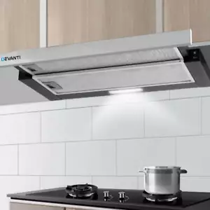 Devanti 600mm Range Hood 60cm Slide out Rangehood Stainless Steel - Picture 1 of 8