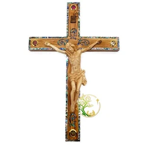 Grande croce da parete | Crocifisso da parete | Santo Crocifisso con reliquie - Foto 1 di 9