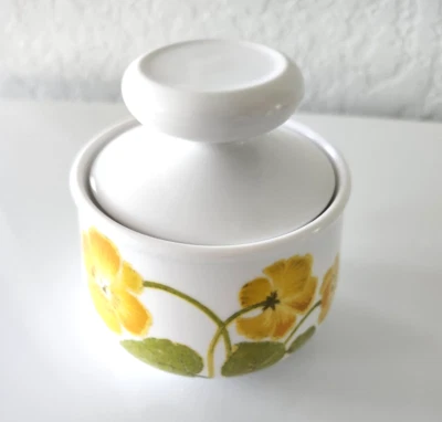 De colección Sugar Bowl Tapa Noritake Japón Progresión Flower Time #9072 Pensamientos Usado en Excelente Condición Foto 1 de 4