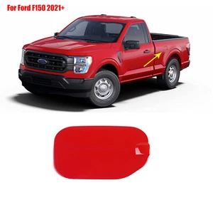 Cubierta de tapa del tanque de gasolina para puerta de relleno de combustible roja para accesorios Ford F150 2021-2022 - Imagen 1 de 9
