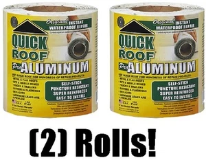 2 rolls Cofair QR625 6" x 25' ft Self Stick Waterproof Aluminum Roof Repair Tape - Picture 1 of 9