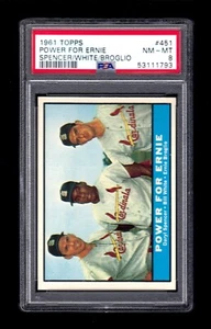 1961 Topps #451 Power for Ernie PSA 8 NM-MT - Picture 1 of 2