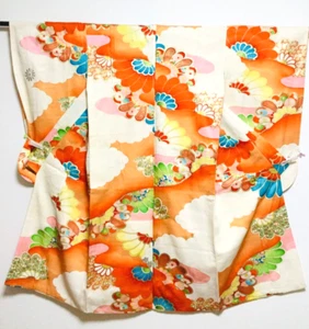 【Near Mint】baby kimono,  for girl, Childbirth , Newborn,  baby Wrap, - Imagen 1 de 9