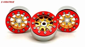E-VIRATRUE 1.9''Aluminum Wheels Fit Proline tire For TRX4/TRX6/SCX10 Gold (4pcs） - Picture 1 of 22
