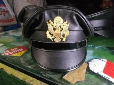 Finest Soft Real Leather Biker ,Muir Cap us Hat in all sizes replica - Image 1 of 4