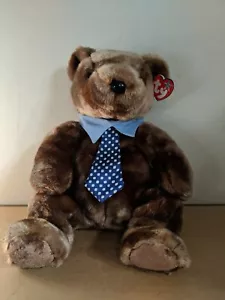 Ty Large Plush Beanie Buddy - HERO the Father's Day Bear 2001 With Tags - Picture 1 of 8