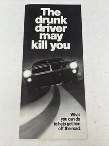 The Drunk Driver May Kill You - Vintage Allstate Safety Pamphlet Broschüre - Bild 1 von 5