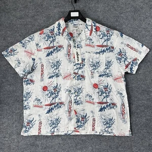 Wrangler Shirt Mens XL White Western Retro Camp Button-Up Short Sleeve Rodeo Box - Picture 1 of 10